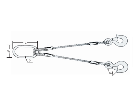 雙腿鋼絲繩成套吊索具